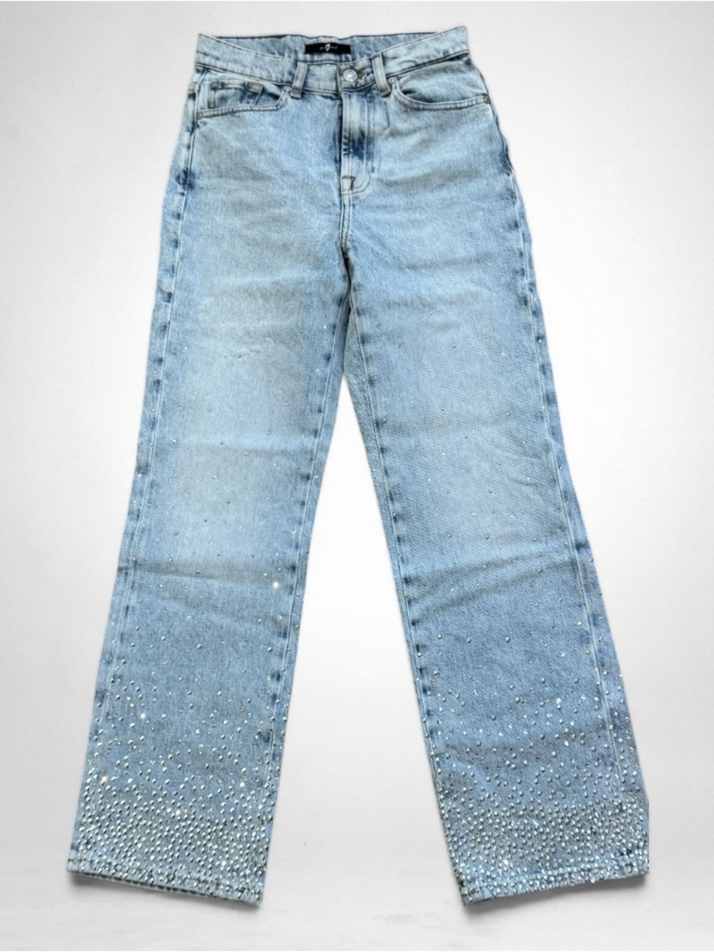 7 For All Mankind Logan Stovepipe Jeans (Juicy with Faded Crystals)